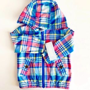Gymboree madras plaid jacket - size 12-18 months - colorful and fun!